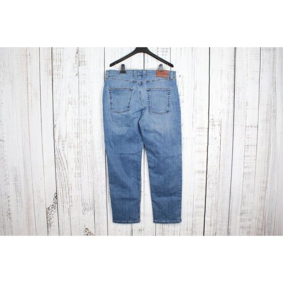 LL Bean BeanFlex Jeans Slim Fit Straight Leg Medium Wash Size 35x29 - Picture 5 of 12